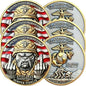 USMC 250th Anniversary Challenge Coin – Double-Sided Marine Corps 250th Coin, Military Collectible for Veterans, Army Navy Marine Gift for Men