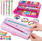 Hewaurorion Friendship Bracelet Making Kit Toys, Arts and Crafts String Maker Tool for Kids Ages 8-12, Bracelet DIY Christmas Birthday Present Gifts for Teen Girls (Rose)