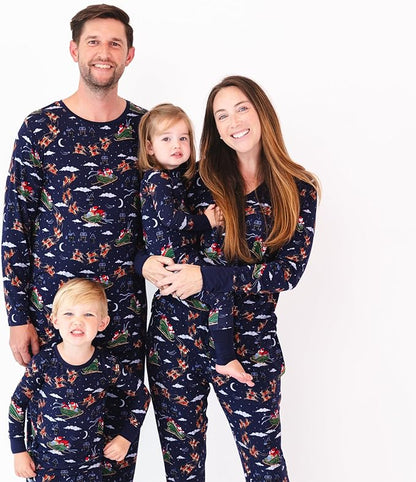 Little Sleepies Two-Piece Pajama Set for Boys & Girls, Soft Viscose from Bamboo Toddler Pajamas for Kids, Family Matching PJs