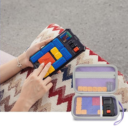casmilee Case Compatible with Giiker Super Slide Brain Games, Brain Teaser Puzzles Organizer Storage Bag, Flow Slider Puzzle Game Holder (Purple)