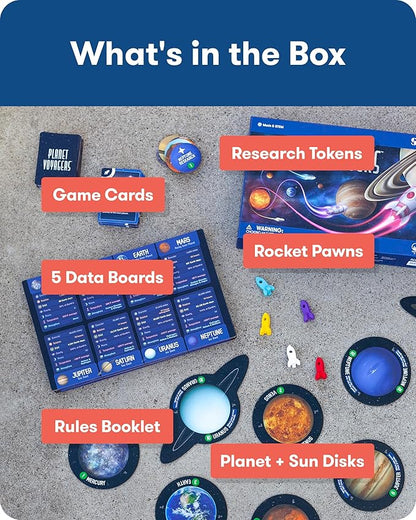 SimplyFun Planet Voyagers - Astronomy Children’s Game - Helps Teach Reading & Science Skills - 3rd to 5th Grade Level - 2-5 Players, for Ages 8 & Up