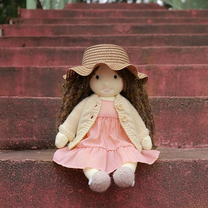 BlissfulPixie Waldorf Doll Handmade Rag Doll - Personalized Collectors Plush Doll for Kids Birthday Present with Beautiful Present Box-Kristy 12"