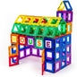 Playmags Magnetic Tile Building Set: Exclusive Educational Clickins – 80-Pc. Kit: 40 Super Strong Clear Color Magnet Tiles Windows & 40 Letters & Numbers – Stimulate Creativity & Brain Development