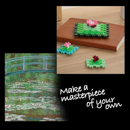 PLUS PLUS Inspired Art History Building Set, 3D Painting Kit & Craft Supplies for Kids, 350 Mini Interlocking Open Ended Pieces - Monet, The Japanese Footbridge