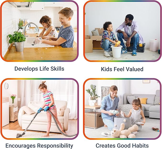 Magnetic Chore Charts for Multiple Kids & Adults - 3Pcs Chore Boards with 5 Fine Tip Dry Erase Markers - Behavior Charts - Responsibility & Reward Charts for Family Organization on Your Refrigerator
