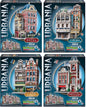 Wrebbit 3D Urbania Collection 3D Puzzle Bundle | Includes Hotel, Cinema, Café and Fire Station | 1165 Pieces Jigsaw Puzzle Pieces Total | Build a Charming and Unique Streetscape of a Small Town