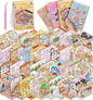 Pocket DIY 3D House Stickers, 32 Sets Fun DIY Sticker Scene Make Your Own Mini House Cute Cartoon Animal Scene Stickers for Kids Adult Sticker Art Relief Stress Pass The Time