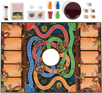 Spin Master Games, Jumanji 30th Anniversary Edition, The Classic Thrilling Adventure Family Board Game Based on The Action-Comedy Movie, Updated Jungle Challenges, 2-4 Players, for Ages 6 & Up