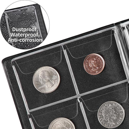 OSOPOLA Coin Storage Album - 60 Pockets Coin Collecting Holder for Collectors Black CS3906