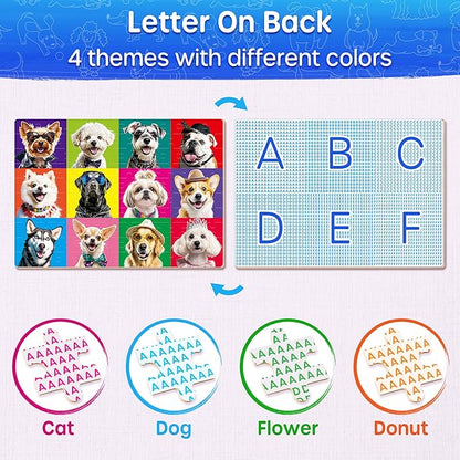 SYNARRY 100 Piece Puzzles for Kids Ages 4-6 6-8, Wooden 100 Piece Puzzle, 4 5 6 7 8 Year Old Puzzles for Kids Ages 4-8, Cat Dog Flower Donut Jigsaw Puzzle for 3+ Years Old Boys Girls
