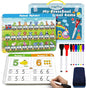 Handwriting Practice - Tracing Books for Kids Ages 3-5, Montessori Preschool Learning Activity, Autism Educational Learn Number Letters Shapes Animal & Sight Words Workbook with 8 Dry Erase Markers