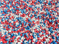 Patriotic Themed Sensory Beans - Colorful Sensory Bin Filler - 2 Cups