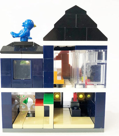 Brick Loot Mini City Pet Shop Building Set – 155-Piece Lego-Compatible Storefront, Modular Mini Bricks City Blocks Kit with Cat & Bird Figures, DIY Model for Kids & Adults, Display Collectible