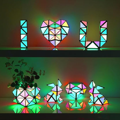 TOSY Magnet Pyramid Glow - 1 Cube Transforms into 1 Billion Shapes, 12 Pieces, 243 Rare Earth Magnets, Glowing, Holographic Design Magnet Tiles Creative Puzzle STEM/STEAM Toy, 4-Pack
