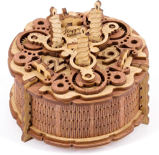 iDventure Birthday Cake Puzzle Box – 3D Gift Box for Adults – Money Holder Puzzle Game – Escape Room Brain Teaser for Men & Women