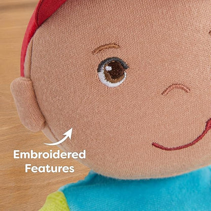 HABA Snug Up Gabriel - 10" Soft Doll, Machine Washable Baby Boy Doll - Perfect Snuggly First Soft Toddler Plush Figure for 6 Months and Up