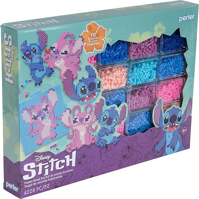 Perler Disney Stitch Kid's Crafts, Pattern Sizes Vary, Multicolor 4429