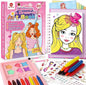 Mocoosy Makeup Craft Kit for Girls Ages 6-8, Pretend Makeup Coloring Activity Book with Stickers, Mess-Free Dress-Up Art and Crafts, Travel Game Road Trip Toy Birthday Gift for 4 7 9 10 12 Years Old