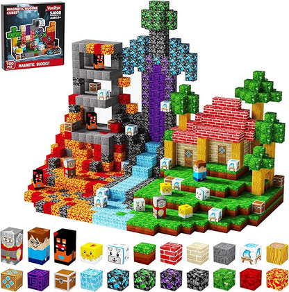 100pcs Magnetic Blocks Magnetic Building Blocks Set, Kids Sensory Toy for Toddlers STEM Learning, Stacking Magnets for Kids
