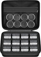 96 Pieces 46mm Coin Capsules, with Foam Gasket and Plastic Storage Organizer Box, 6 Sizes (20/25/27/30/38/46mm) Coins Collector Case Holder for Coin Collection Supplies(Black)