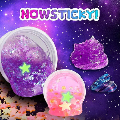 Timetome Slime Kit for Girls Ages 8-12, DIY Galaxy Making Kit, Fun Slime Gift Space Slime Maker Set Birthday Gifts & Toys for Girls Boys for Ages 6-12