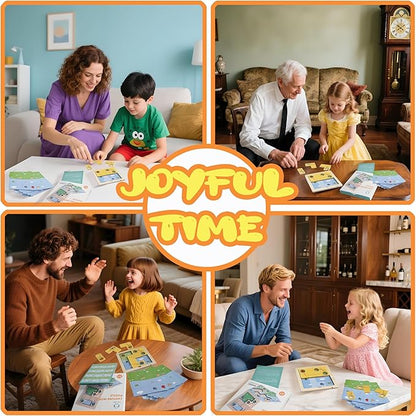 Insect Catching Puzzle Game for Kids Ages 3-8, 30 Double-Sided Challenge Cards Montessori Learning Toys, Strategic Board Game with Bug Catching Net Tiles, for Boys Girls