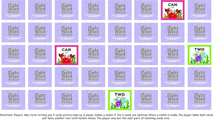 Urban Supply Sight Word Memory Game / Matching Game. Reading & Language Building for Grades Pre-Kindergarten Through Second Grade. Early Children's Educational Learn to Read (Pre-Kindergarten)