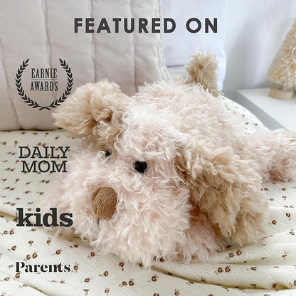 MON AMI Bogart The Puppy Plush Animal Toy - 10”, Soft Cuddly Handcrafted Premium Stuffed Dog Toy for Little Boys,Girls & Kids of All Ages