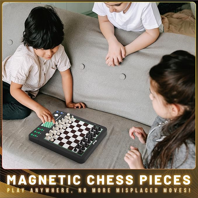 iCore Electronic Chess Set Pro Black : Voice Guide, 30 Levels, 100 Teaching Exercises, Learning Mode for All Ages