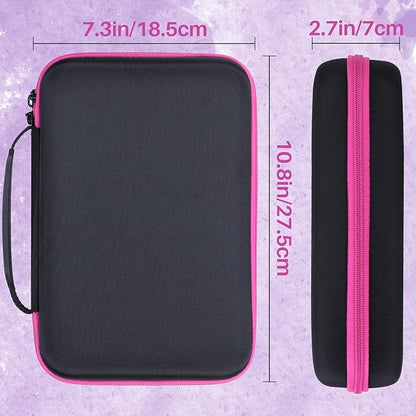 Storage Case Compatible with Leapfrog LeapPad Academy/LeapPad Ultimate/Epic Academy Edition 7-Inch Touchscreen Learning Tablet (Black + Pink Case)