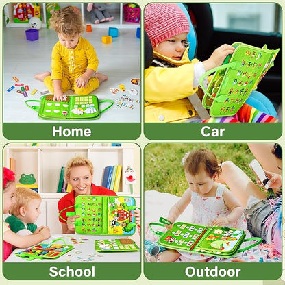 Busy Board Montessori Toy for Toddlers | Educational Activity | Sensory Board | Preschool Learning Tos | Fine Motor Skills Toys | Busy Book for Baby | Toddler Travel Toys | Toddler Activity Book