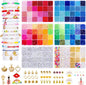 Goldwise Friendship Bracelet Kit 6 Boxes, Bracelet Making Kits with 48 Colors Clay Beads, 48 Colors Glass Seed Beads and 4 Styles Letter Beads (A-Z) with Charms for Bracelet Making Gift