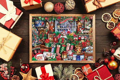 500 Piece Puzzles for Adults Green Christmas 20.5 x 15 Inch 500 Piece Jigsaw Puzzles for Adults Christmas Puzzles 500 Pieces for Adult