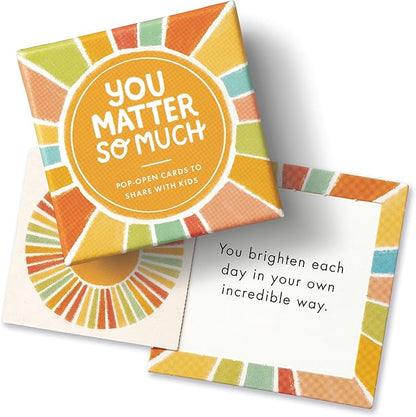 Compendium ThoughtFulls for Kids – 2-Pack of You Matter So Much, I Love You – 60 Pop-Open Cards to Share with Kids, Each with a Different Inspiring Message Inside