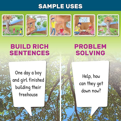 Story Cues Skilled Sequencing Cards, Speech Therapy Materials, Social Skills Game, English Language Learners Games, Storytelling Cards, Sentence Building and Picture Cards