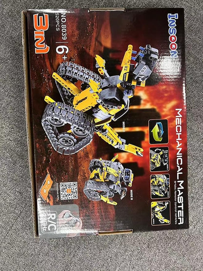 Robot Toys for Kids Building Set, 520 PCS App & Remote Control Robotics Kit, 5-in-1 RC Wall Robot Engineer Dinosaur Building Block Toy Gift for Kids 6 7 8 9 10 11 12+ Years Old Boys Girls