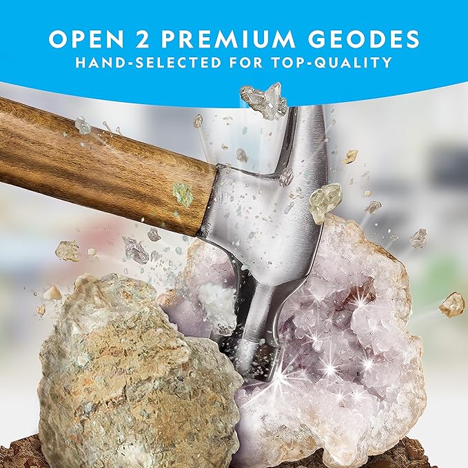National Geographic Rock Collection Box for Kids – 300 Piece Rock Set with Real Fossils, Gemstones, and Crystals- Includes Absolute Expert: Rocks & Minerals Full-Color Book