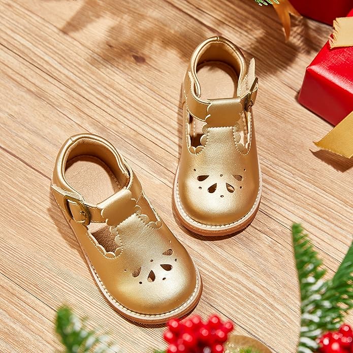 Felix & Flora Toddler Little Girl Mary Jane Dress Shoes - Ballet Flats for Girl Party School Shoes