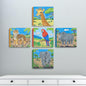 ArtPops Coloring Boxes – Pop-Up Pre-Printed Coloring Box Set – DIY Wall Art Kit for Kids – Eco-Friendly, Easy to Hang, No Frame Needed – 5-Pack, Safari Squad