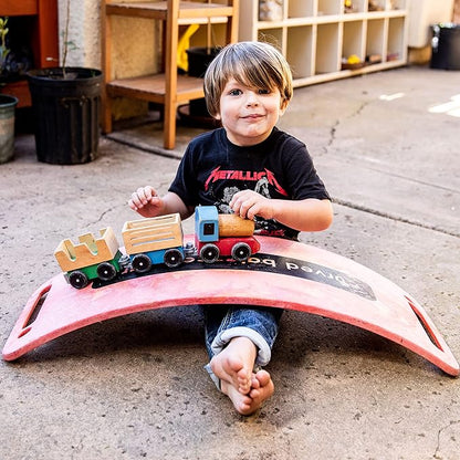 Platports Kids Balance Board – Montessori Wobble Board for Toddlers & Children, Non-Wood Rocker Board, Safe Plastic, Improves Balance & Motor Skills, Ages 3–5