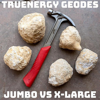 Break Your Own Jumbo Geodes Kit for Kids – 2 Giant Natural Crystal Geodes (4.5–6+ Inches) with Magnifying Glass & Learning Guide – STEM Science Rock Kit – Gift-Ready Educational Set