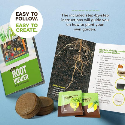 Dan&Darci Root Viewer Kit for Kids - Grow Your Own Plant for Boys & Girls Gifts - Science STEM Toy & Craft Growing Kits for Ages 4-8 Birthday Gifts for Boy, Girl 4, 5, 6, 7, 8, Year Old - Gardening