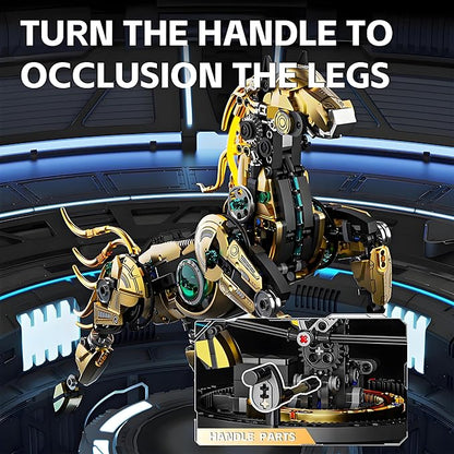 Mechanical Horse Building Block Set Build & Pose with Movable Legs – Engaging DIY Model Kit for Kids and Teens