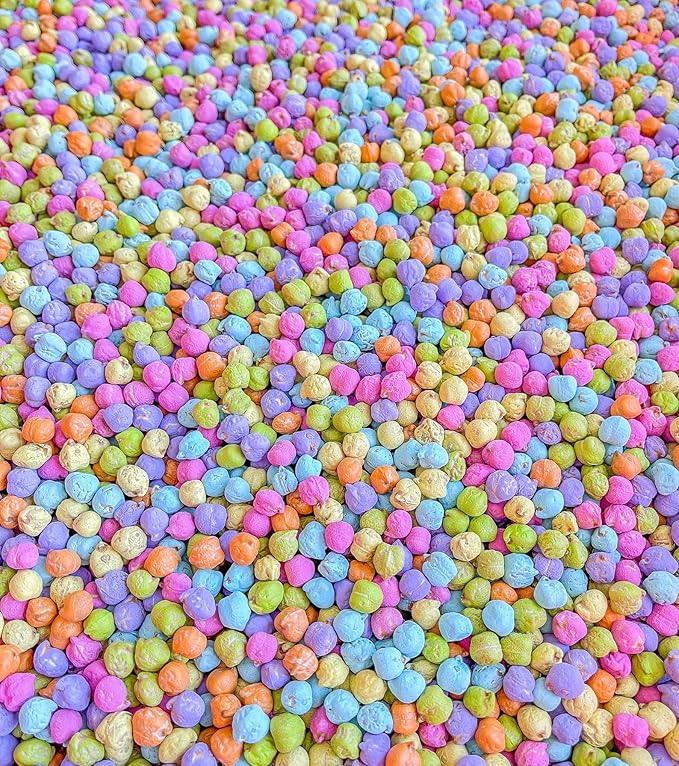 Colored Chickpeas for Sensory Play and Sensory Bins - Many Different Seasonal Colors (Pastel, 2 Cups)