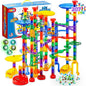 JOYIN 207Pcs Glowing Marble Run, Construction Building Blocks Toys with 5 Glow in The Dark, STEM Toy for Boys and Girls, Educational Toy, Gift for Christmas(147 Plastic Pieces + 60 Glass Marbles)