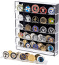 Coin Holder, Challenge Coin Display, Acrylic Military Coin Display Case with Removable Shelves and Magnetic Door, Fits 45 Military Medals Poker Chip Pins Badges, for Casino Poker Chips Collectibles