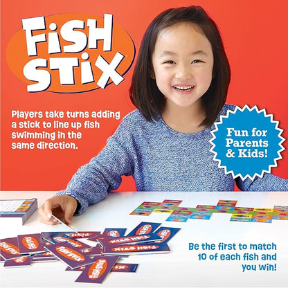 Peaceable Kingdom Award Winning Fish Stix The Kids' Board Game Where Every Fish Counts 2-4 Players Ages 6+