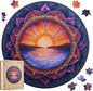 Wooden Jigsaw Puzzles Sunset 500 Pieces, Jigsaw Puzzles for Adults, Unique Shape Animal Adult Puzzles, Irregular Wood Puzzles Best Gift for Adults Family Game(16.7 x 16.7 in)