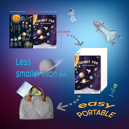 Magnetic Portable Playboard Solar System Planet Outer Space Play Create Scene Educational Teaching Playset(39 Pcs)