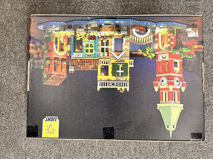 Venice Main Street Building Set for Adults, 2155 PCS City Riverside House Building Block Kit with Light Flower Shop Pizzeria, Home Decor Architecture Brick Model Women Men Teen Girl 12+